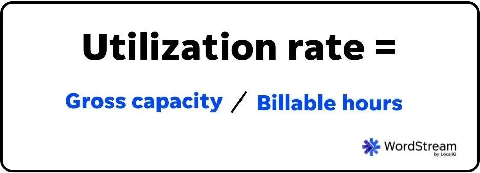 Agency metrics - graphic of utilization rate calculation