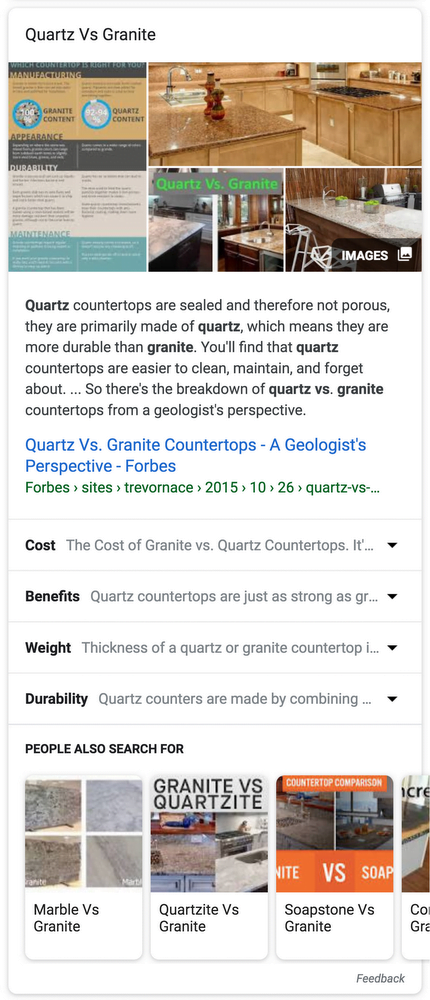 Expandable Featured Snippets Example