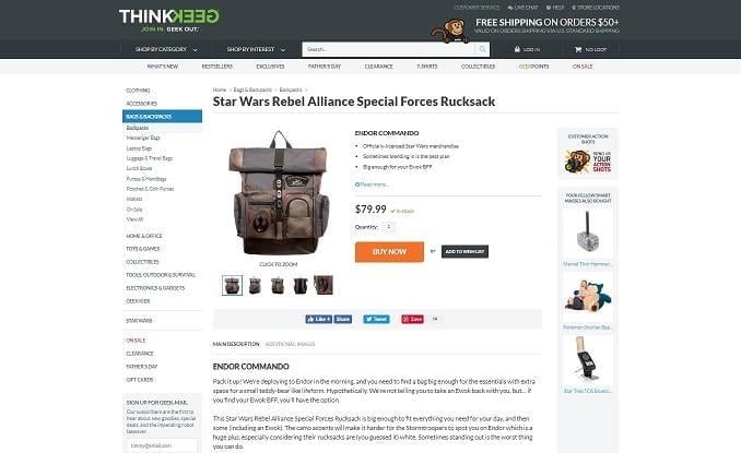 product description for a backpack