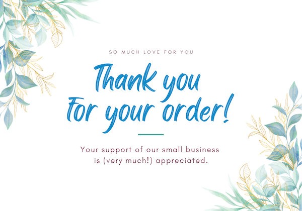Thank you for Your Order Template