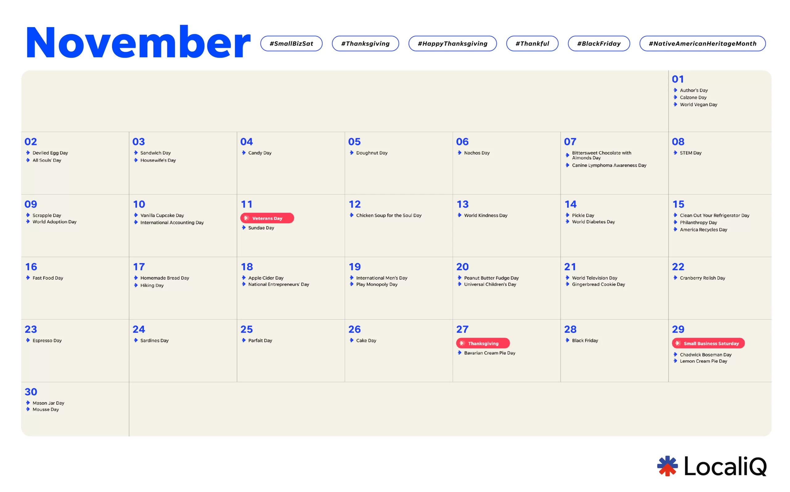 november 2025 marketing calendar