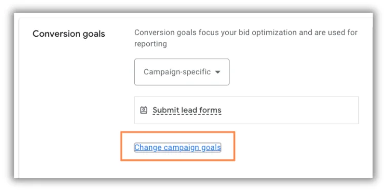 change conversion goals in google ads conversion tracking