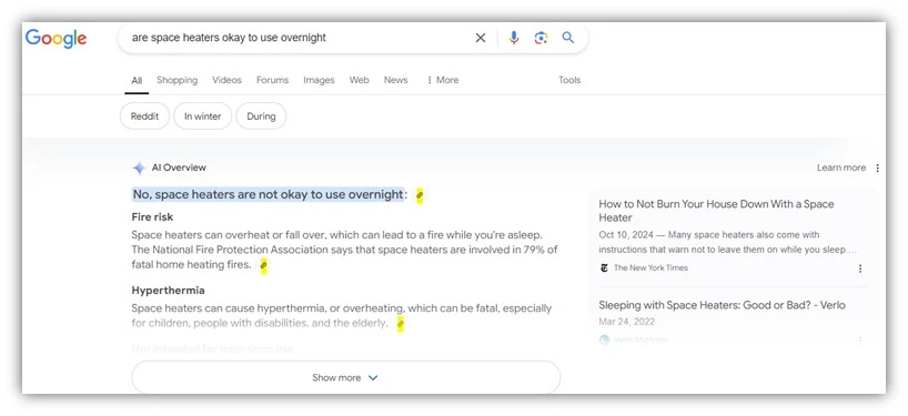 chatgpt search - searchgpt versus google ai overviews example