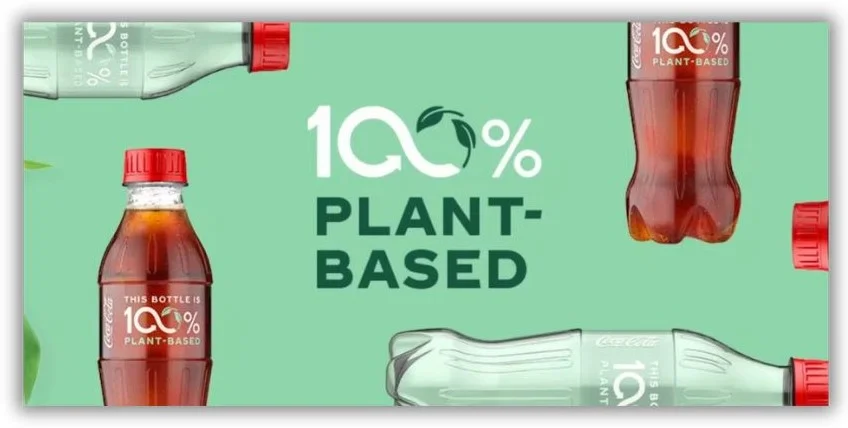 Purpose-driven marketing - Coca-cola ad for plant-based bottled.