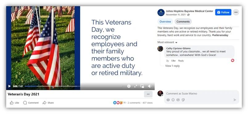 veterans day greetings - employee message for veterans day