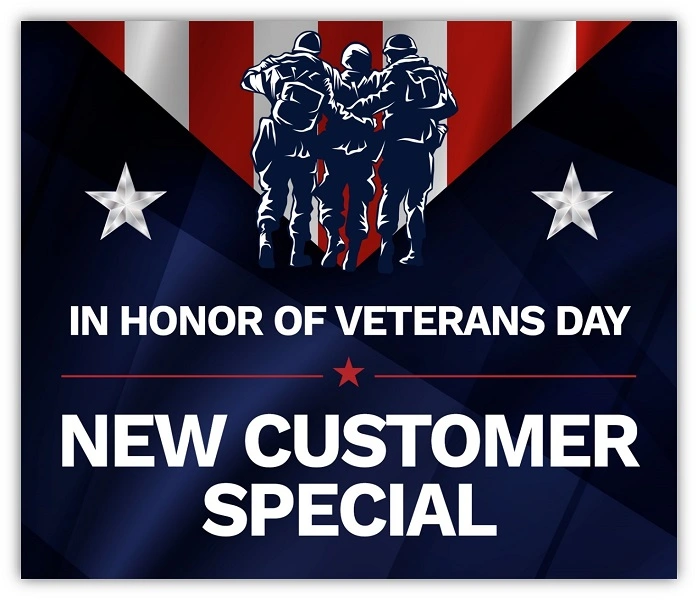 veterans day greeting - example customer message for veterans day sale