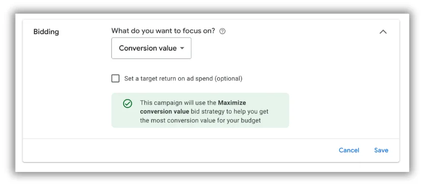 google ads maximize conversion value smart bidding strategy