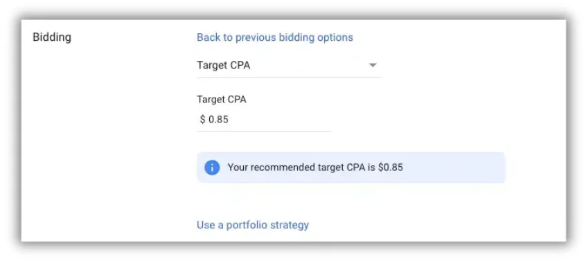 smart bidding target cpa strategy