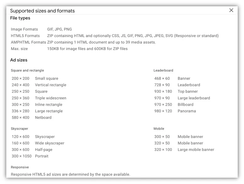 google display ads audit - image file sizing