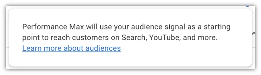 google ads performance max audit - audiences for pmax