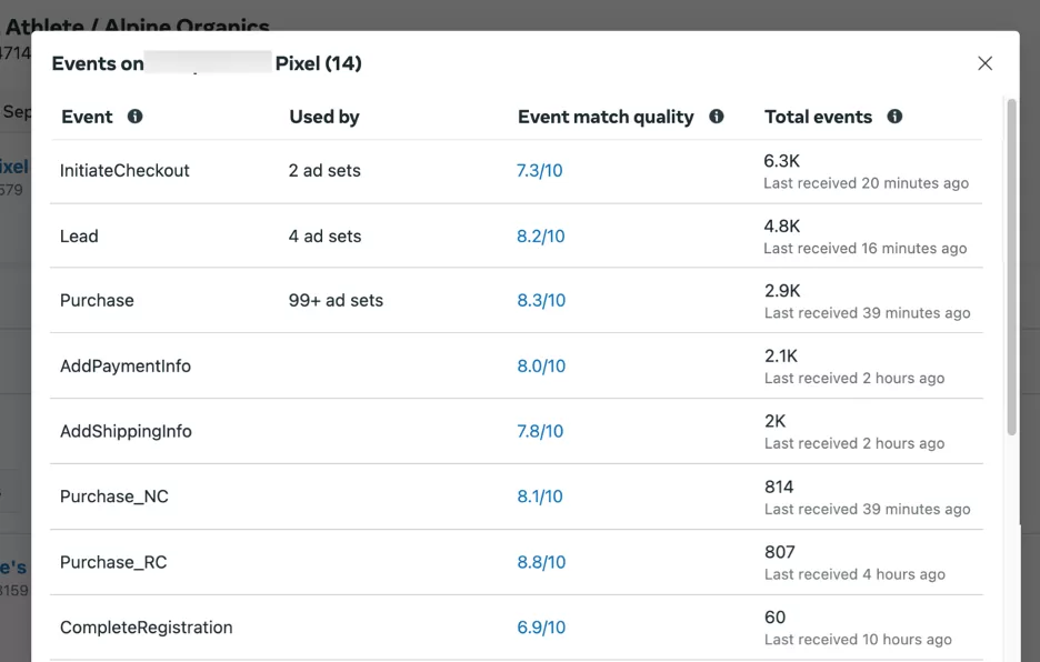 meta conversion api events