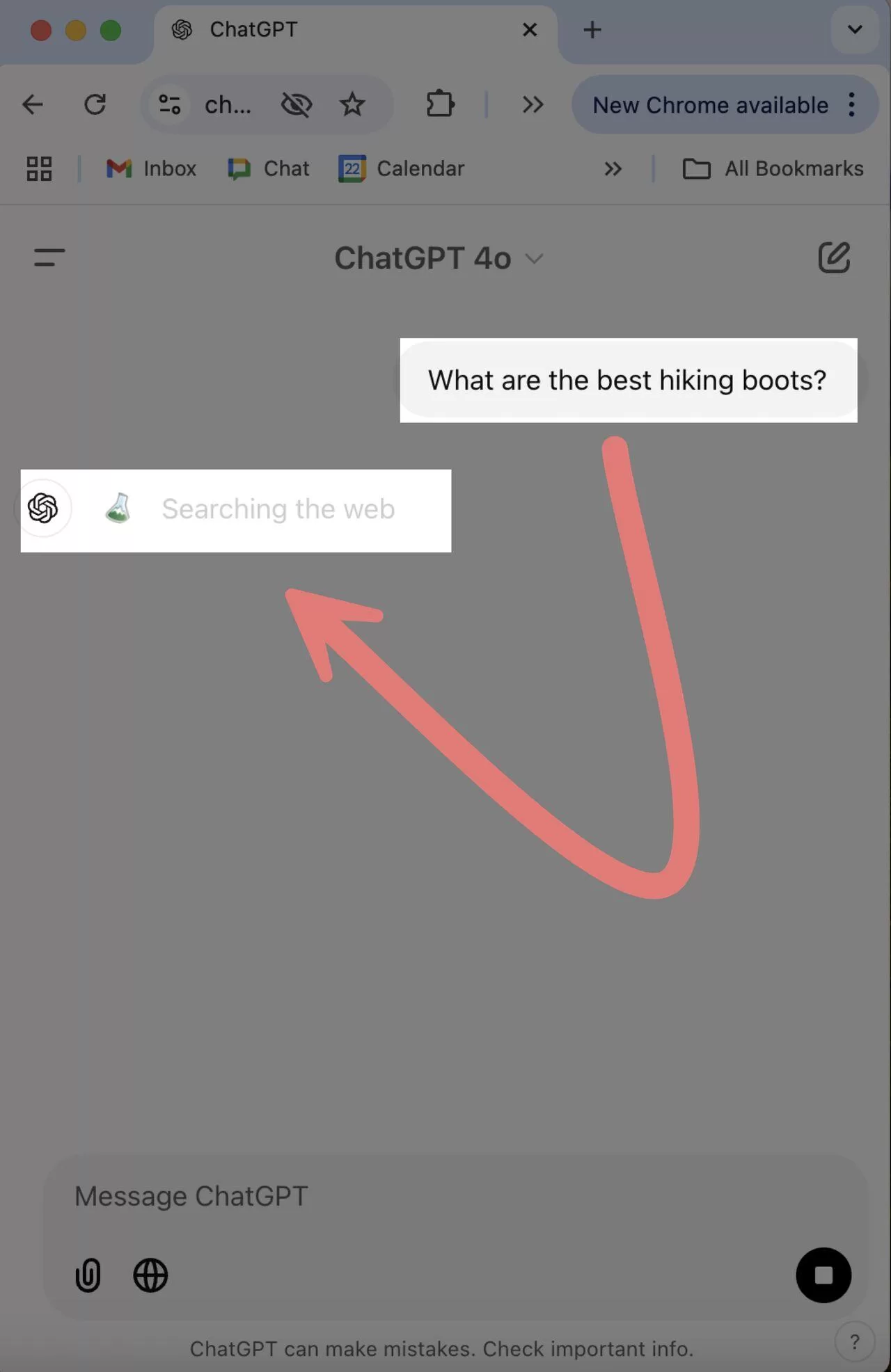 example of query where search function was triggered on chatgpt